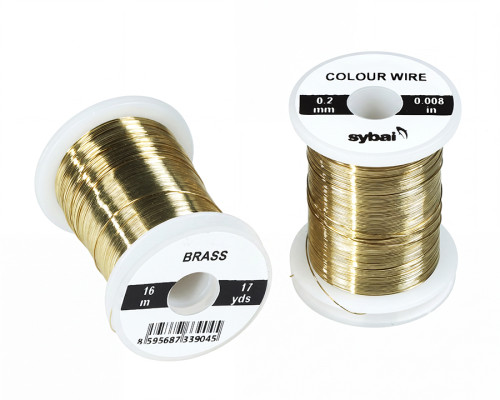 Colour Wire, 0.2 mm, Brass (Hard)